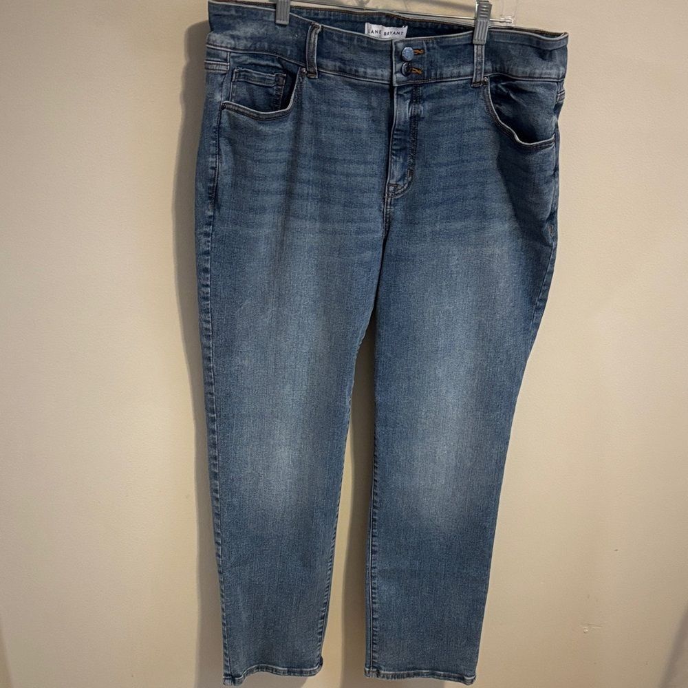 Lane Bryant 18 short high rise straight jeans
